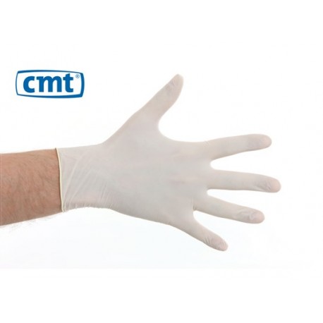 CMT handschoenen latex poedervrij wit